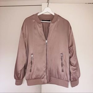 ❤️ ZARA BLUSH PINK SATIN BOMBER JACKET ❤️